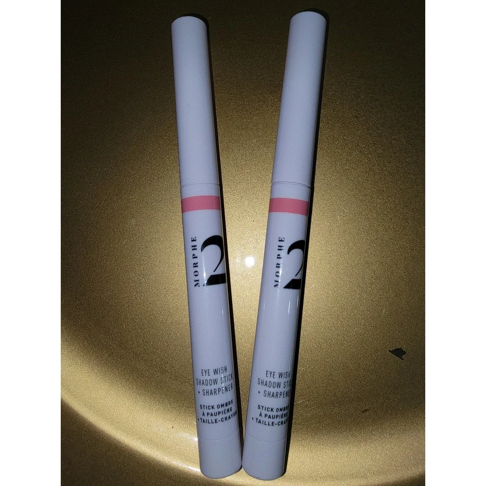 Morphe 2‎ Eye Wish Shadow Stick + Sharpener Pink Eyeshadow Crayon Lot of 2